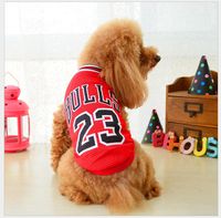 2017 heißer Verkauf Hund Sommer Kleidung Pet Sport Mesh Weste Basketball Kleidung Teddy Kleidung Größe XXS XS S M L Schwarz Rot Farbe