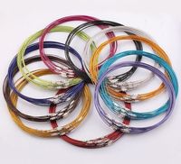 100st / lot mix färg 18inch rostfritt stål halsband ledning tråd för DIY Craft Smycken Findings Components W7 *