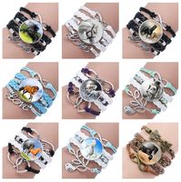 Brand new Selling horse gem glass bracelet hand- woven multi-...