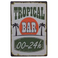 Тропический бар ретро деревенский олова металла знак стены декор старинные олова плакат кафе магазин бар home decor