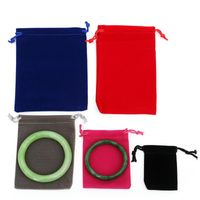 Black Jewelry Pouches Bags Velvet Drawstring Bags for Rings ...
