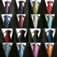 Brytyjski styl Mężczyźni Krawaty Jedwabny Krawat Moda Klasyczne Krawaty Handmade Wedding Krawaty Wysokiej Jakości Krawaty Paisley Paski Plaids Dots