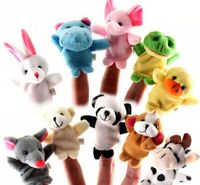 2017フィンガー人形フィンガー動物おもちゃかわいい漫画子供のおもちゃのぬいぐるみ玩具