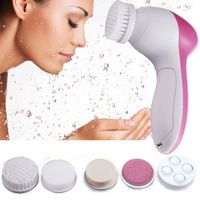 5 en 1 Lavadora eléctrica Máquina facial Facial Limpiador de poros faciales Masaje de limpieza Mini Skin Beauty Massager Brush Envío gratis