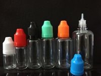 Dropper Bottle for E liquid with ChildProof Caps 5ml 10ml 15ml 20ml 30ml 50ml Electronic Cigarette Vape Juice PET Plastic Bottles