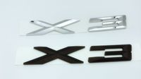 1pcs ABS Chrome/Black X3 Letters Number Trunk Rear Emblem Decal Badge Sticker for BMW X3