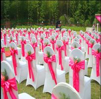 Satin stol sashes röd, rosa, blå, gul, lila bröllopstillbehör bröllopsbröllop stol täcker bröllopstillbehör 2017 ny ankomst