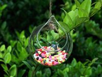 Yaratıcı yeni şamdan asılı cam vazo küresel vazo şeffaf dekoratif su şeftali çiçek ev düğün 8 cm 10 cm 12 cm