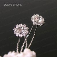 High Quality Clear U Shape Crystal Wedding Bridal Hair Pin U...