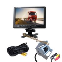 Weiß 18 LED IR-Umkehrkamera wasserdicht + 9 "LCD-Monitor-Fahrzeug-Rückansicht-Kit für Buswagen 10m Kabel