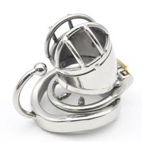 304 stainless steel Male Chastity Device Small Cage with Arc...