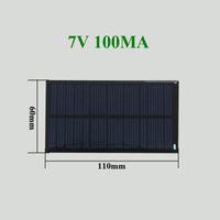 100pcs Epoxidharz kleiner Solarpanel 7 V 100 mA 0,7 W 110 mmx60 mm für 4,8 V Akku