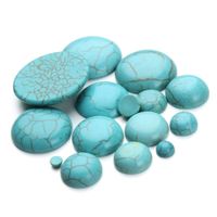 Howlite Pedra Beads 6-30mm Pedra Natural Turquesa Cabochão Beads Flatback Scrapbooking Cúpulas Cabochon Cameo para Fazer Jóias