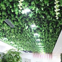 Emulation of leaf wall hanging plant with leaves of leaf wal...
