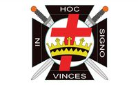 فرسان تمبلر علم مالطا في Hoc Signo Vinces Crusader Christian Masonic 3x5 FT مع الحلقات
