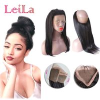 Brazilian Pre Plucked 360 Lace Frontal Straight Hair With Baby Hair 70-100g Natural Hairline Straight 360 Lace Frontal Closure