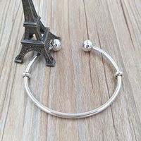 Authentic 925 Sterling Silver Moments Silver Open Bangle Fits European Pandora Style Jewelry Charms Beads 596477