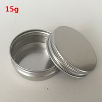 (50pcs /) 15g Aluminium leere Nagel-Kunst-Creme-Lippenbalsam-kosmetische Lipgloss-Behälter-Flaschen