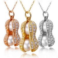 Modna podwójna perła naszyjnik najwyższej jakości prawdziwe perły orzechowe Naszyjnik dla kobiet 18k pozłacane biżuteria