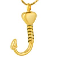 IJD9779 collier crochet de crémation bijoux en acier inoxydable cendres souvenir urne collier
