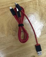 Hoparlör için mikro USB Şarj Kablosu Yedek Uzatma kırmızı şarj kablosu Kablosuz Stüdyo Kulaklıklar Kırmızı 300 adet