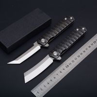 High-End-C81-faltendes Messer D2 Stahlklinge, Versand 58-60HRC schwarz Edelstahl schwarz Geschenk-Box Stahlgriff EDC Werkzeug freier