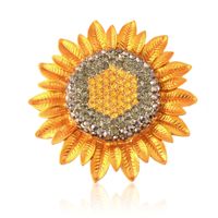 Rhinestone Wedding Sunflower Broche, verfraaiing Bruids Boeket Broaches, DIY Crafts Silver Flower Broach