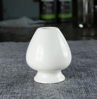new arrival beautiful white porcelain Japanese matcha stand bamboo whisk holder creative design safety packing T186
