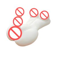 Nueva Muñeca de silicona de sexo sólido blanco actualizado para hombres con 36d taza de pecho gran consolador pene dongs