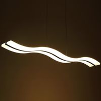 Lámpara de luz del colgante del rectángulo del rectángulo LED moderno Lámpara de lámpara de lámpara de acrílico blanco Lámpara de iluminación del pasillo del pórtico Luces de suspensión