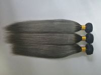 La meilleure vente Brésilienne de Cheveux Humains Tisse Gris Bundles Non Transformés Ombre Couleur Brésilien Péruvien Indien Malaysien Extensions de Cheveux Raides
