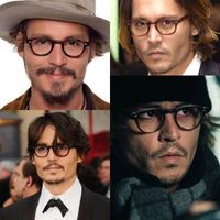 Johnny Depp Superstar Sunglasses Men vintage Rivets Eyeglass...