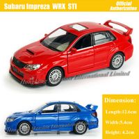 Maßstab 136: Druckguss-Legierungsmetall-Automodell für SUBARU Impreza WRX STI, Sammlungsmodell, zurückziehbares Spielzeugauto – Rot, Blau, Weiß218P