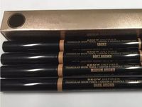 Maquillage double sourcil au sourcil crayon crayon ébène / brun foncé / brun foncé / brun moyen / chocolat