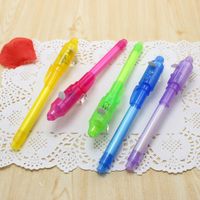 Wholesale 100 pcs New Arrive Magic 2 in 1 UV Light Combo Creative Stationery Invisible Ink Pen Popular Random Color