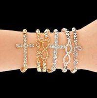 New Bracelet Women Handmade Gift Charm 8 Shape Jewelry Infinity Bracelets Men Gold Silver Chain Charm Bracelets Bangle For Women