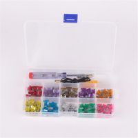 100Pcs car auto Blade Fuse Kit 3A 4A 5A 7.5A 10A 15A 20A 25A 30A 35A with Electrical Tester Electroprobe Fuse Dimensions:11mm x 4mm x 10mm