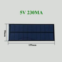 30pcs Epoxy Resin Mini Solar Panel 5V 230 mA 1.15W 58 mmx155 mm für 3,6 V Akku