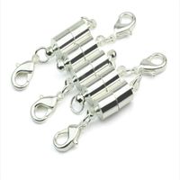 Collier magnétique magnétique en argent / or Clasps Clasps Cylindre Forme de Cylindre pour collier Bracelet Bijoux DIY