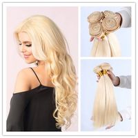 8A 613 # blonde 100% brasilianische Jungfrau Remy Hair Hohe Qualität Gerade Menschenhaarbündel Bündel Weft 100gram 8 Zoll bis 30 Zoll