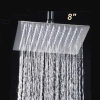 Free Shipping 8 Inch Stainless Steel Square Shower Head Over head Ultra Thin Top Rainfall Shower Sprayer Head Chrome Finish