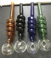 Colorful Pyrex Glass Pipes Curved Glass Oil Burner Pipe Glas...
