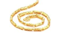 Schnelles freies Verschiffen Feine 24k Gold gefüllt Halskette Kette direkt ab Werk Länge: 51cm Gewicht: 46g Männer Ketten