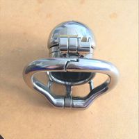 Más nuevo Diseño de Cierres Dobles Cinturón de Castidad de Acero Inoxidable Dispositivo de Castidad Masculina Metal Pene Lock Anillo de Jaula de Castidad Juguetes Sexuales Para hombres