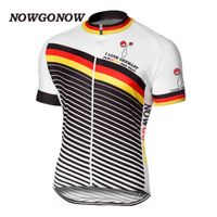 2017 자전거 저지 남자 자전거 의류 정상 야외 스포츠 타기 독일 팀 도이 쉬 falg 짧은 소매 산 mtb로드 착용 NOWGONOW