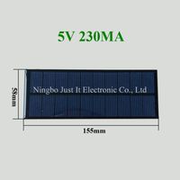 30pcs / lot Mini panneau solaire époxy 5V 230mA 58 * 155mm