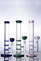 11 Zoll Glasschmerzen Bongs gerade Rohr mit 3 farbiger Wabenperc -Wasserrohr mit 14 mm Gelenk