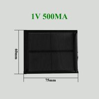 100pcs Epoxy Mini Solar Panel 1V 500 mA 0,5 W 75 mmx60 mm