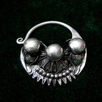 Guizhou Minderheit Persönlichkeit große Ohrringe handgefertigte Vintage Miao Silber filigrane Ohrringe Schmuck schweren Ball