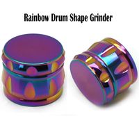 Rainbow Drum Grinders Ice Blue Grinder Shape Smoking Chamfer...